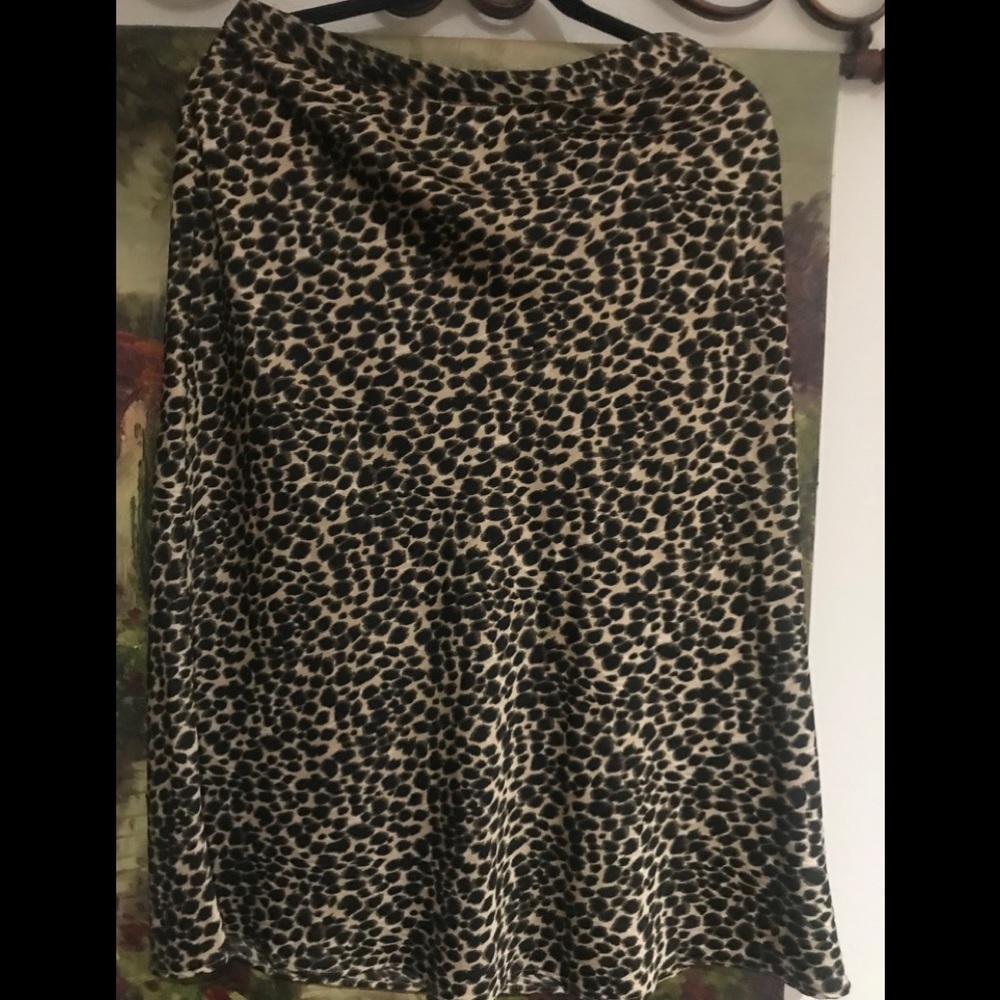 JCrew Leopard Print Long Skirt SZ Small NWT